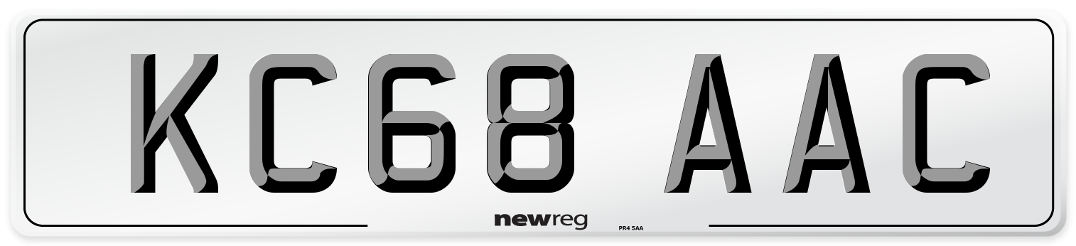 KC68 AAC Number Plate from New Reg